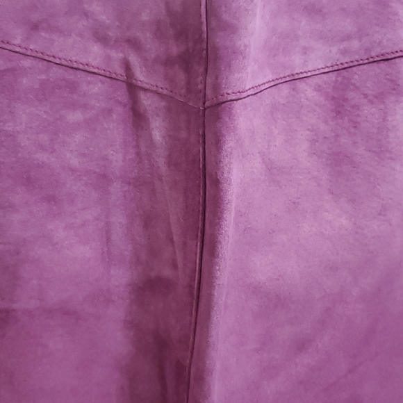 JACOB - PURPLE SUEDE SKIRT - Picture 5 of 8